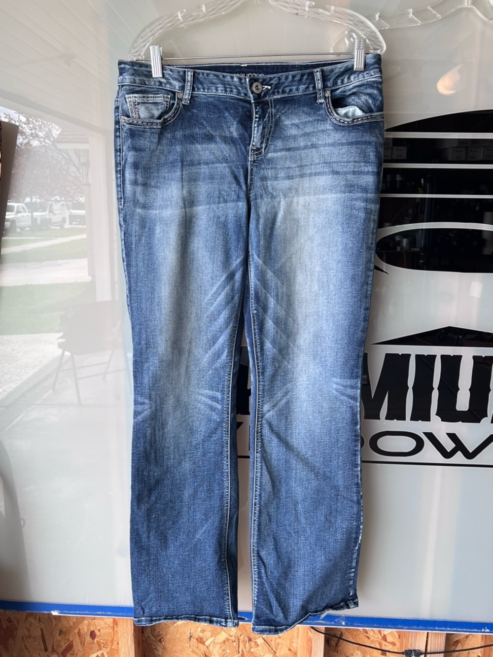 Maurices Faded Blue Boot Cut Jeans